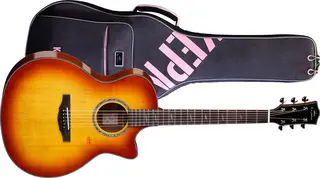 Kepma Guitars Solid Top F2S Cherry Burst Grand Auditorium Ak.gitar