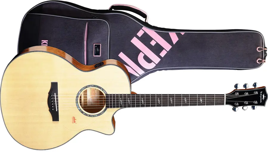 Kepma Guitars Solid Top F2SE Natural Grand Auditorium Ak.gitar m/pickup 
