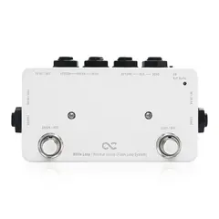 One Control Minimal White Loop with BJF A/B Switch / True Bypass Looper