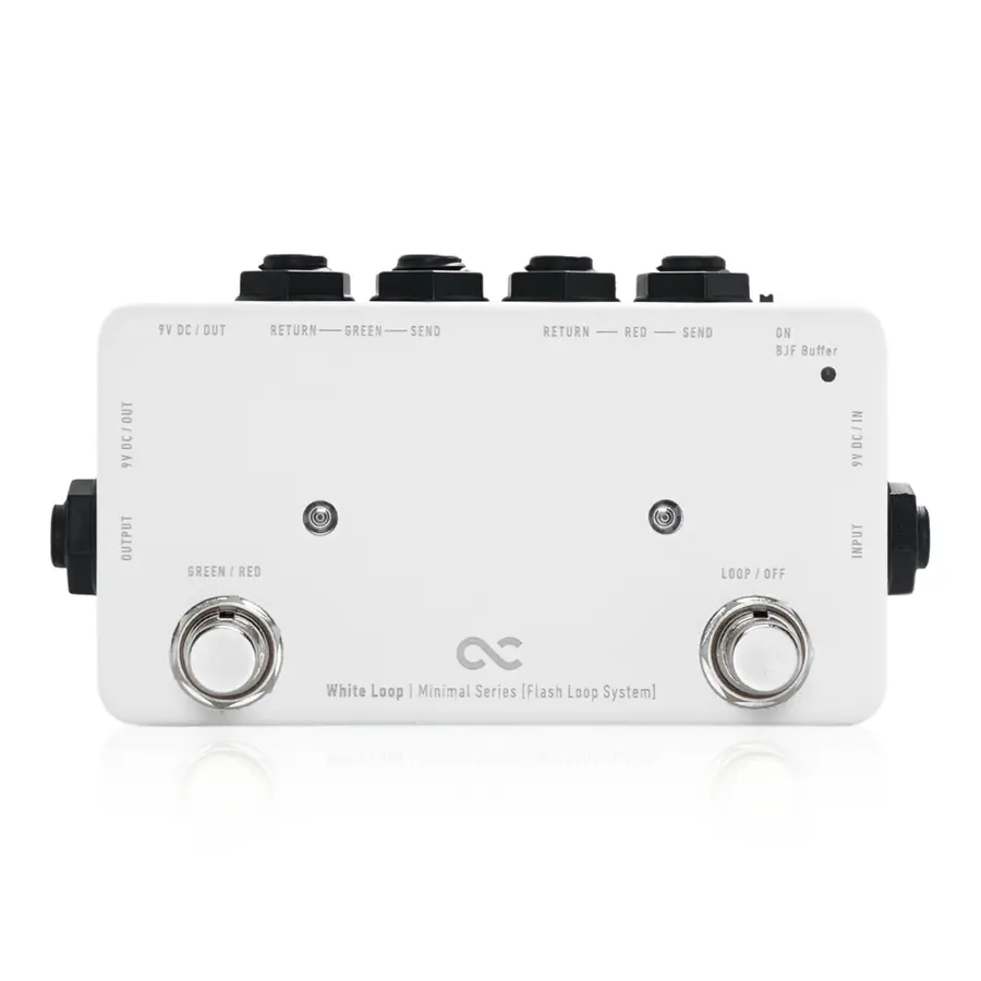 One Control Minimal White Loop with BJF A/B Switch / True Bypass Looper 