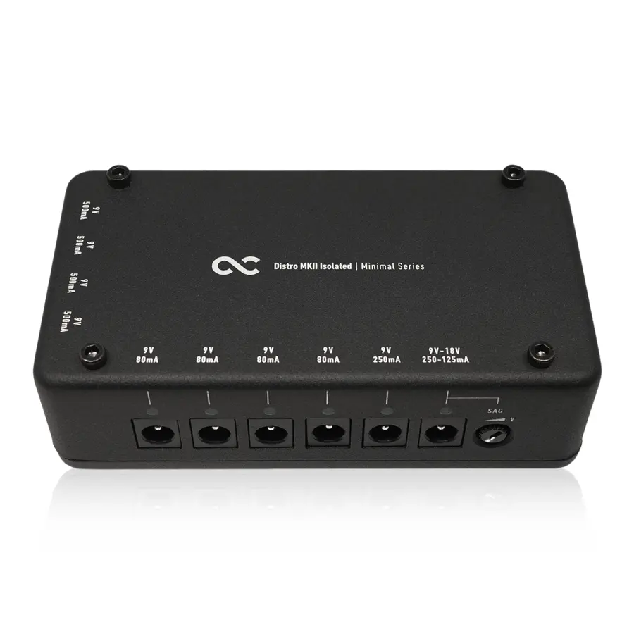 One Control Minimal Distro MKII Isolated Power Distributor, Black 