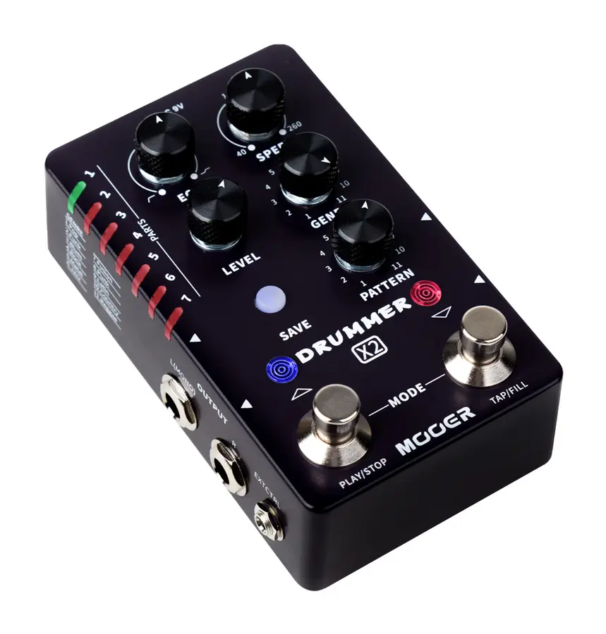 Mooer Drummer X2 Stereo Drum Machine Pedal 