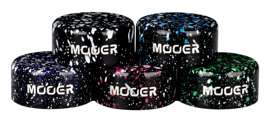 Mooer Rainbow Colorful Metal Footswitch Topper, 5-pakning 