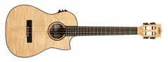 Kala KA-ASFM-B-CE All Solid Flame Maple Cutaway Baritone Ukulele, med EQ &amp; Bag