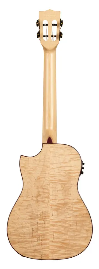 Kala KA-ASFM-B-CE All Solid Flame Maple Cutaway Baritone Ukulele, med EQ & Bag 