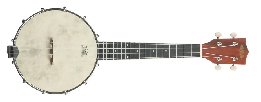 Kala KA-BNJ-MHG-C Natural Mahogany Banjo Concert Ukulele, med bag 