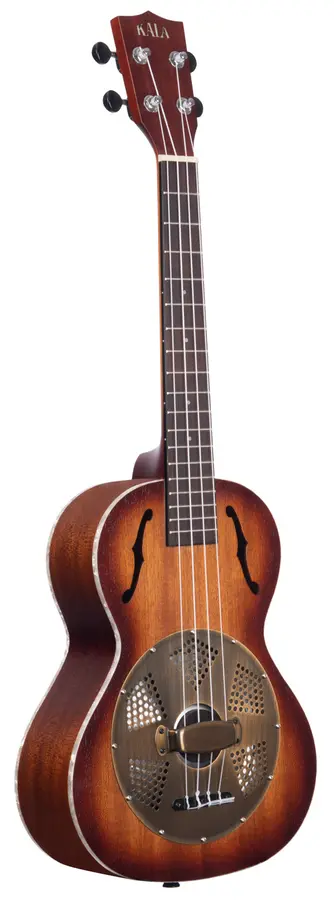 Kala KA-RES-BRS Resonator Brass Tenor Ukulele, med bag (UB-T) 
