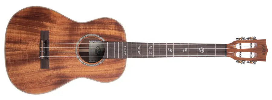 Kala KA-SA-B All Solid Acacia Baritone Ukulele, med case (UC-B) 