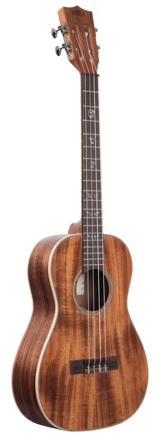 Kala KA-SA-B All Solid Acacia Baritone Ukulele, med case (UC-B) 