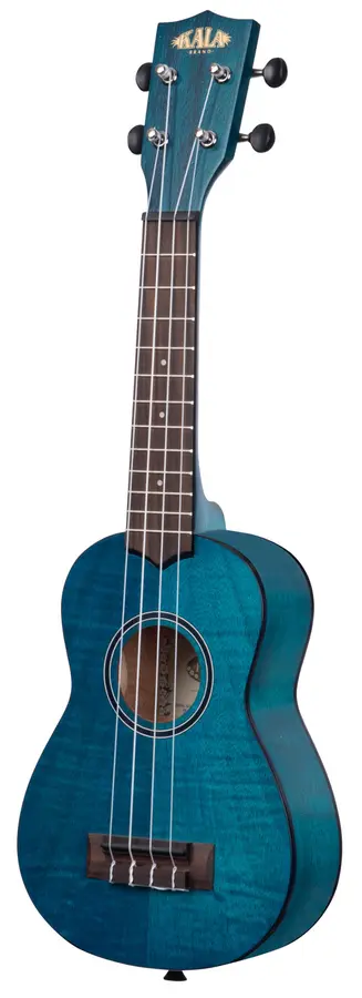 Kala KA-SEMB Blue Exotic Mahogany Soprano Ukulele, med bag (UB-S) 