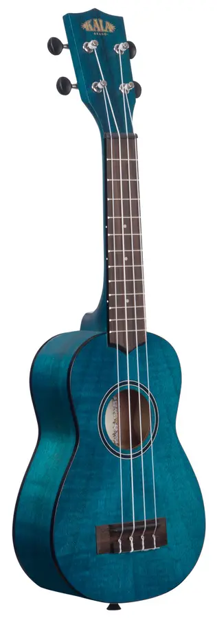 Kala KA-SEMB Blue Exotic Mahogany Soprano Ukulele, med bag (UB-S) 
