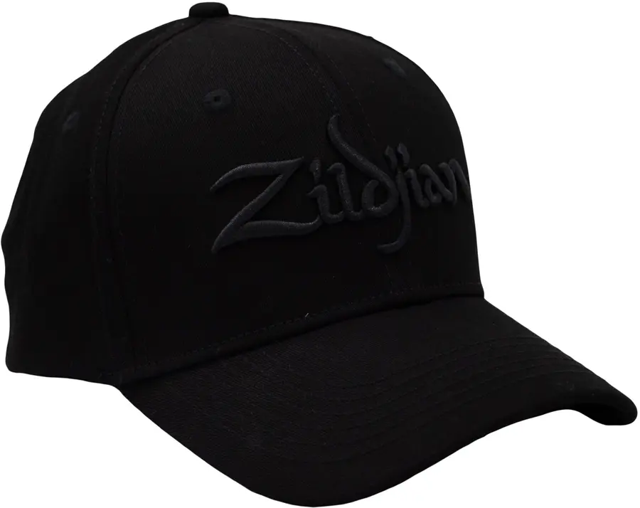Zildjian Blackout Stretch Fit Hat M/L Sort caps i stretch, broderte logoer 