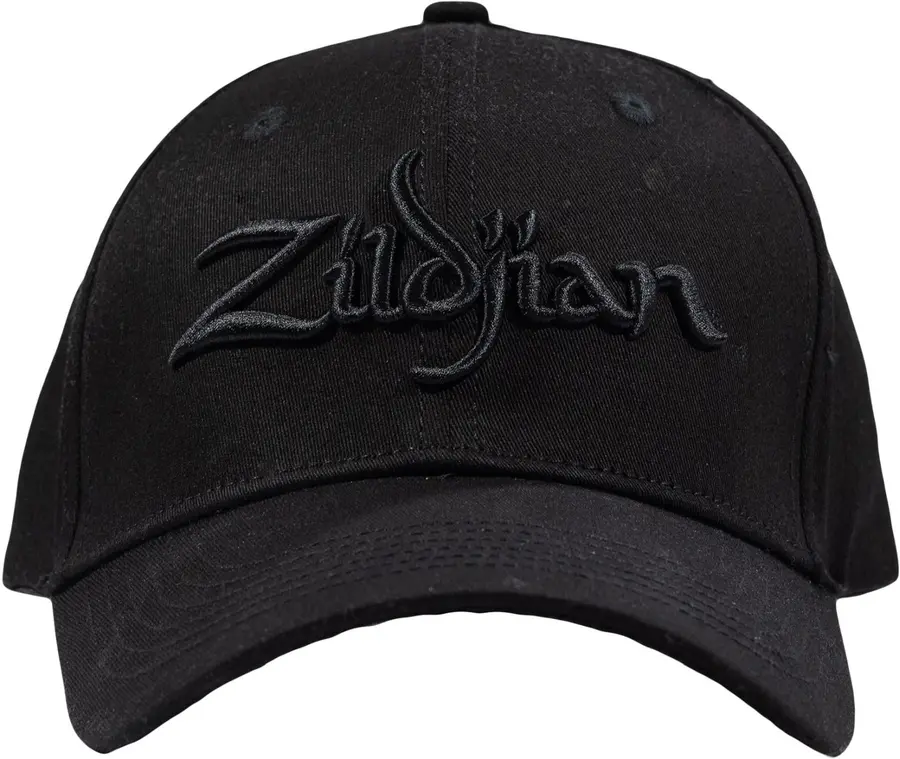 Zildjian Blackout Stretch Fit Hat L/XL Sort caps i stretch, broderte logoer 