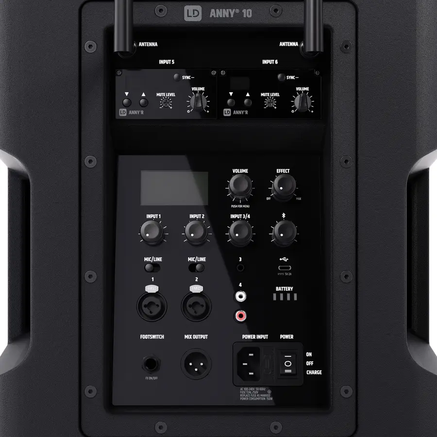 LD Systems ANNY 10 HHD 2 B5 Kompakt-PA Batteri/BT, 2 trådløse mikrofoner 