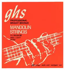 GHS PF250 Mandolin, Bright Bronze (011-041) Medium light, loop end