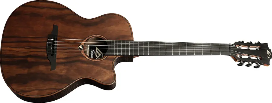 LAG SAUVAGE-N-ASCE Sauvage Nylon Auditorium Slim Cutaway AcousticElectric 