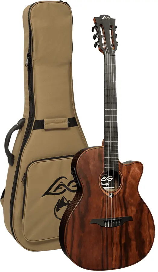 LAG SAUVAGE-N-ASCE Sauvage Nylon Auditorium Slim Cutaway AcousticElectric 