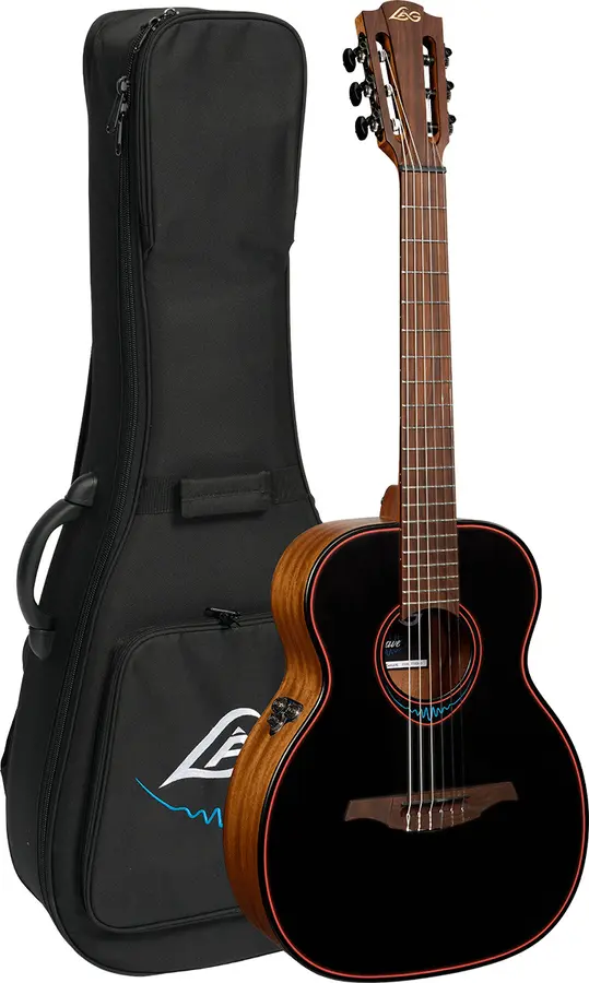 LAG TNBW1TE BlueWave 1 Nylon Travel Acoustic-Electric 