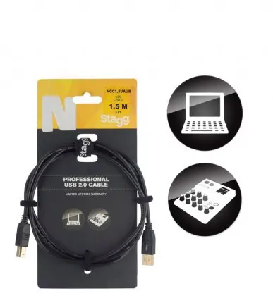Stagg NCC1, 5UAUB USB KABEL 1,5M 