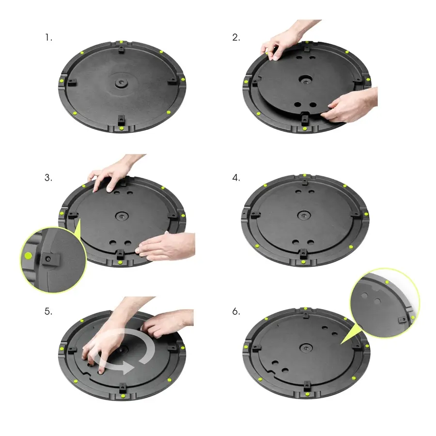 Gravity WB 123 B Round Cast Iron Base for M20 Poles 