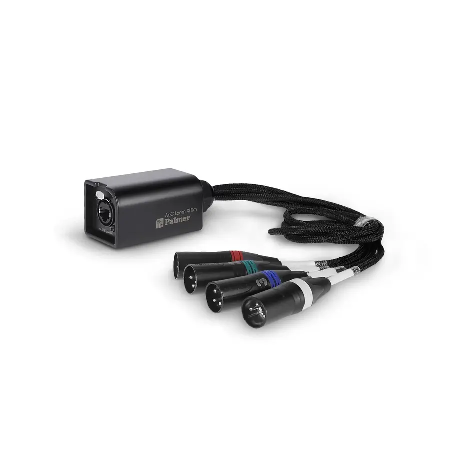 Palmer AoC Loom XLRm AOC from etherCON to 4 x XLR male 