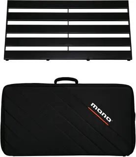 Mono PFX-PBRAIL-L-BDL Pedalboard Large Black w/Stealth Pro Accessory Case