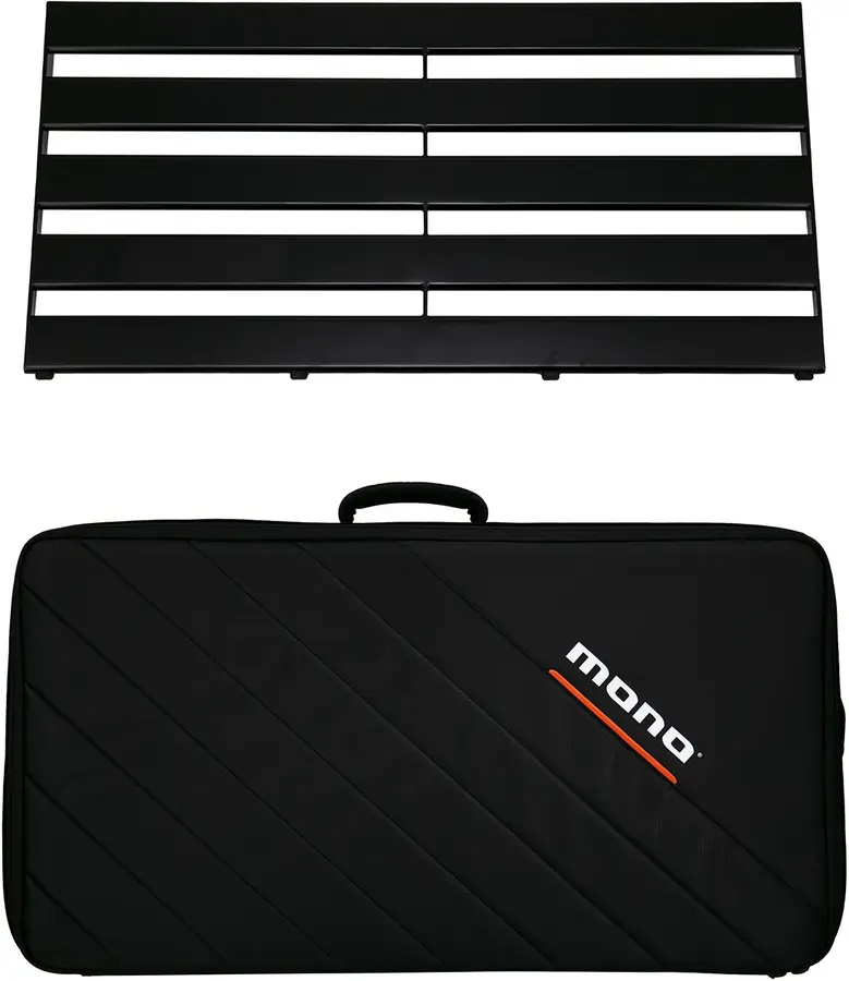 Mono PFX-PBRAIL-L-BDL Pedalboard Large Black w/Stealth Pro Accessory Case 
