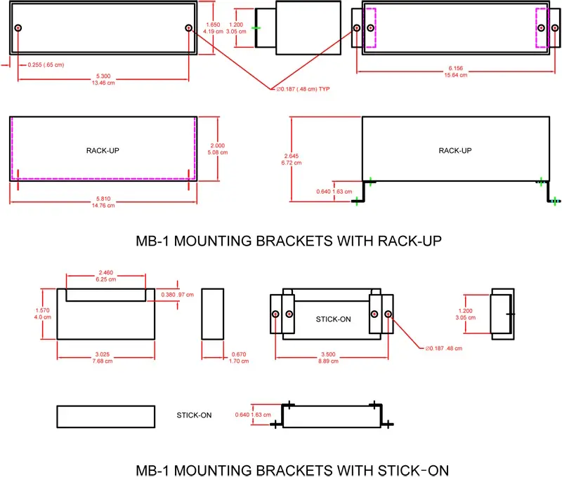 RDL MB-1 Adapter Monteringsbrakett for RU, ST, TX 
