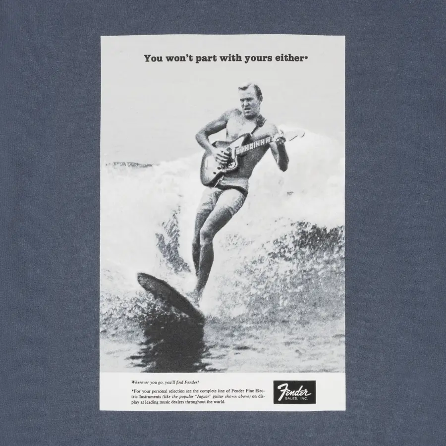 Fender Vintage Ad Surfer Tee, Ocean XL 