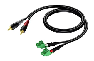 Procab CLA832 2xRCA 2xTerm Blo 3pin 1,5m 2x RCA/CINCH - 2x TERM BLOCK (3P - 3.81)