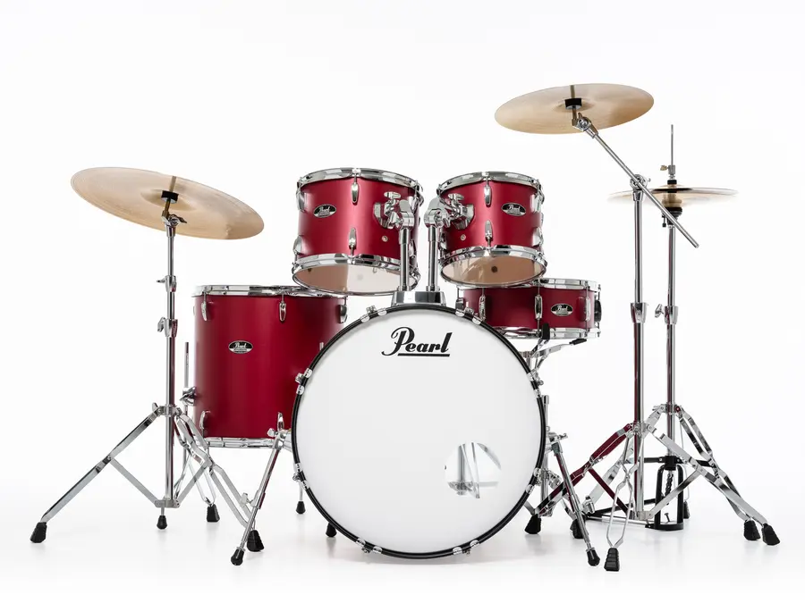 Pearl Roadshow 22" kit with HW 3 Sabian Solar cymbaler, Matte Red 