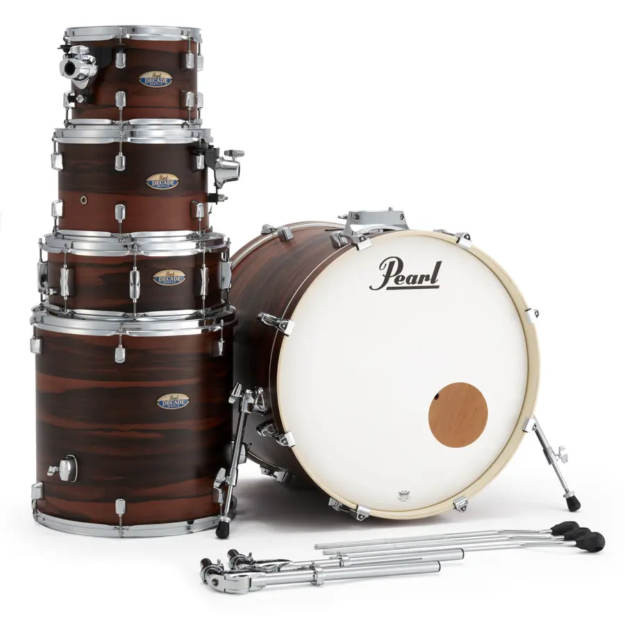 Pearl Decade Maple 22" 5pc Drum Set w/HW Matte Dark Walnut 