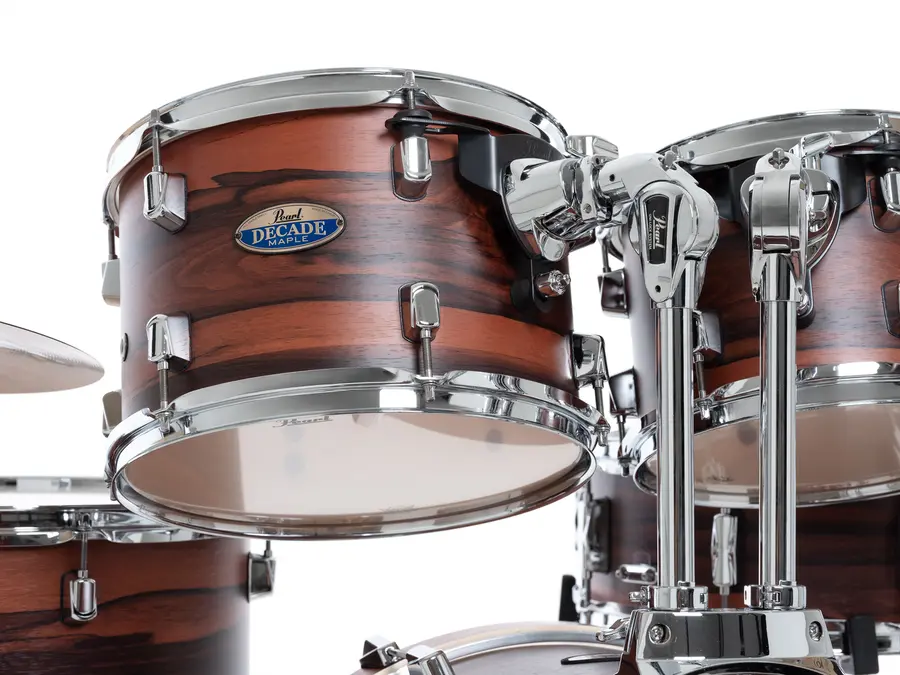 Pearl Decade Maple 22" 5pc Drum Set w/HW Matte Dark Walnut 
