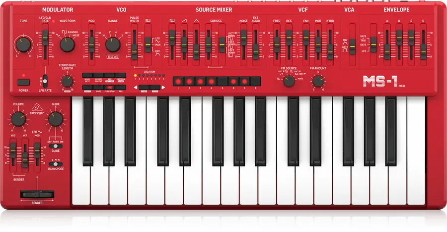 Behringer MS-1 MK II Red Analog Synthesizer 