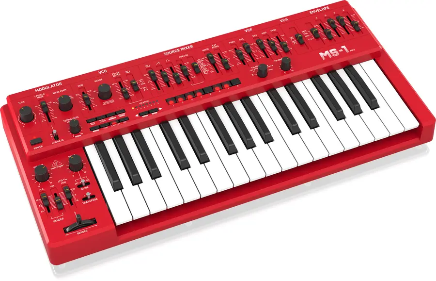 Behringer MS-1 MK II Red Analog Synthesizer 