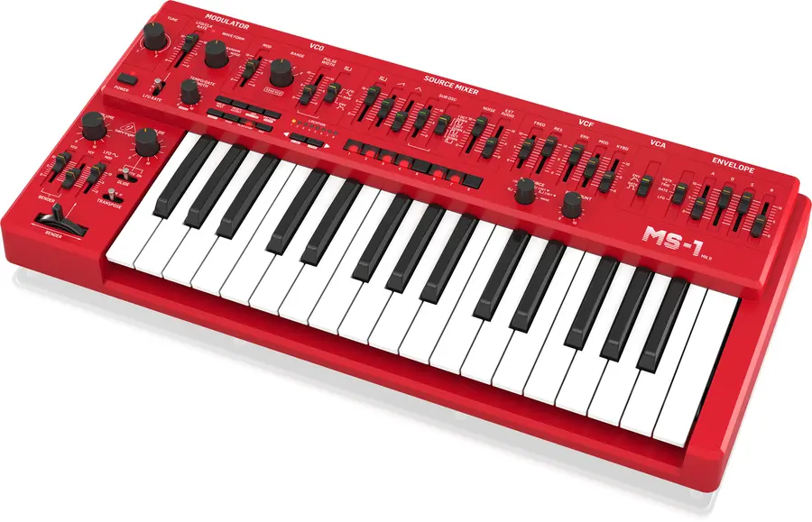 Behringer MS-1 MK II Red Analog Synthesizer 