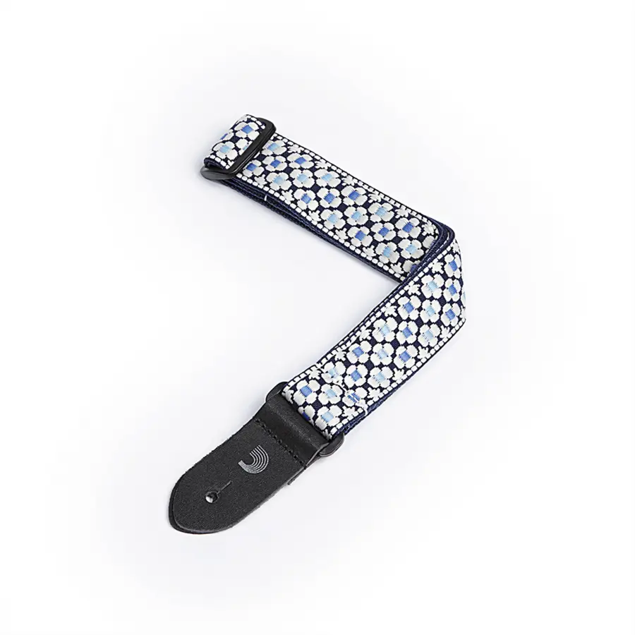 D'Addario 15UKE01 Axelband Ukulele 1,5 Nylon - Blue Flowers 