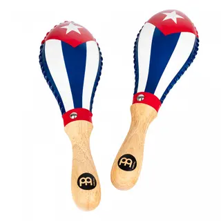 Meinl MSM3CU Maracas Rawhide Traditional Cuba Flag