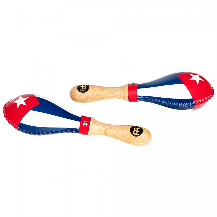 Meinl MSM3CU Maracas Rawhide Traditional Cuba Flag 