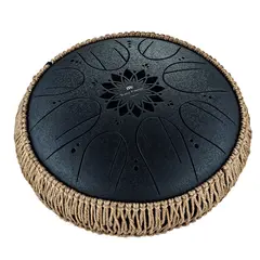 Meinl Sonic Energy MOSTD1BK Medium Octave Steel Tongue Drum, B Minor, Black