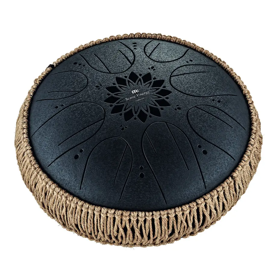 Meinl Sonic Energy MOSTD1BK Medium Octave Steel Tongue Drum, B Minor, Black 