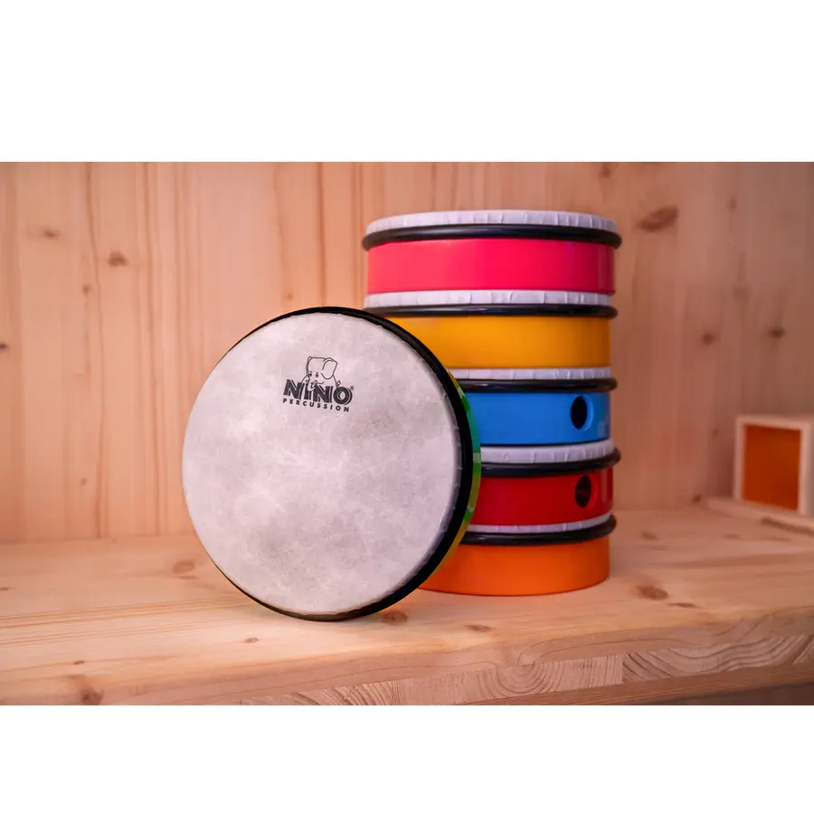 NINO PERCUSSION NINOSET45 Perkusjons set 6x håndtrommer, 8", med bag 
