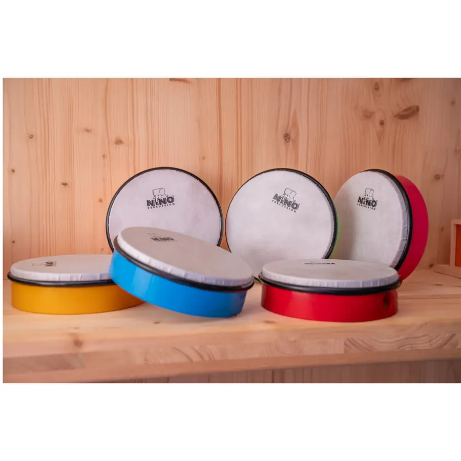 NINO PERCUSSION NINOSET45 Perkusjons set 6x håndtrommer, 8", med bag 