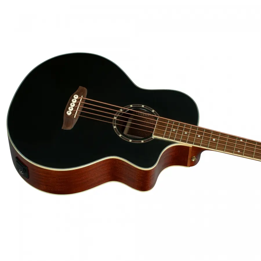 Ortega D8CE-5 5-strengad Akustisk bass Med mikrofon, Cutaway, Gloss Black 