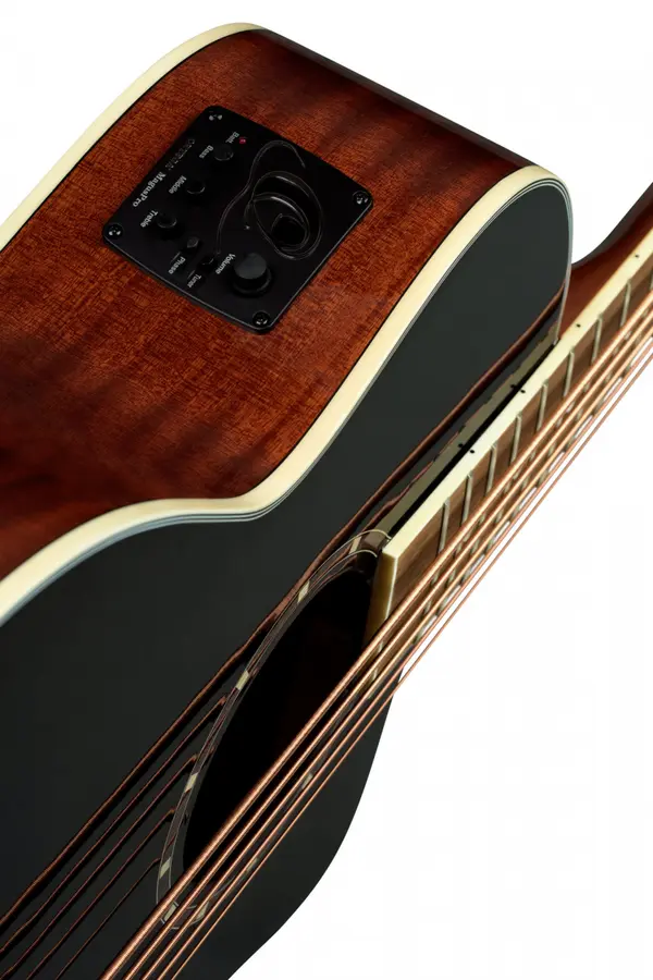 Ortega D8CE-5 5-strengad Akustisk bass Med mikrofon, Cutaway, Gloss Black 