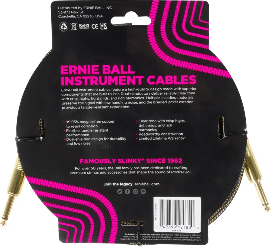 Ernie Ball 6428 Pay Dirt 3m/10ft Instrumentkabel 