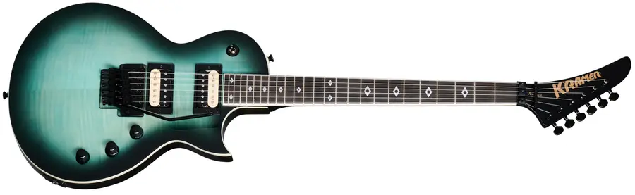 Kramer Assault Figured Caribbean Blue Perimeter, Inkl. Premium Gig Bag 