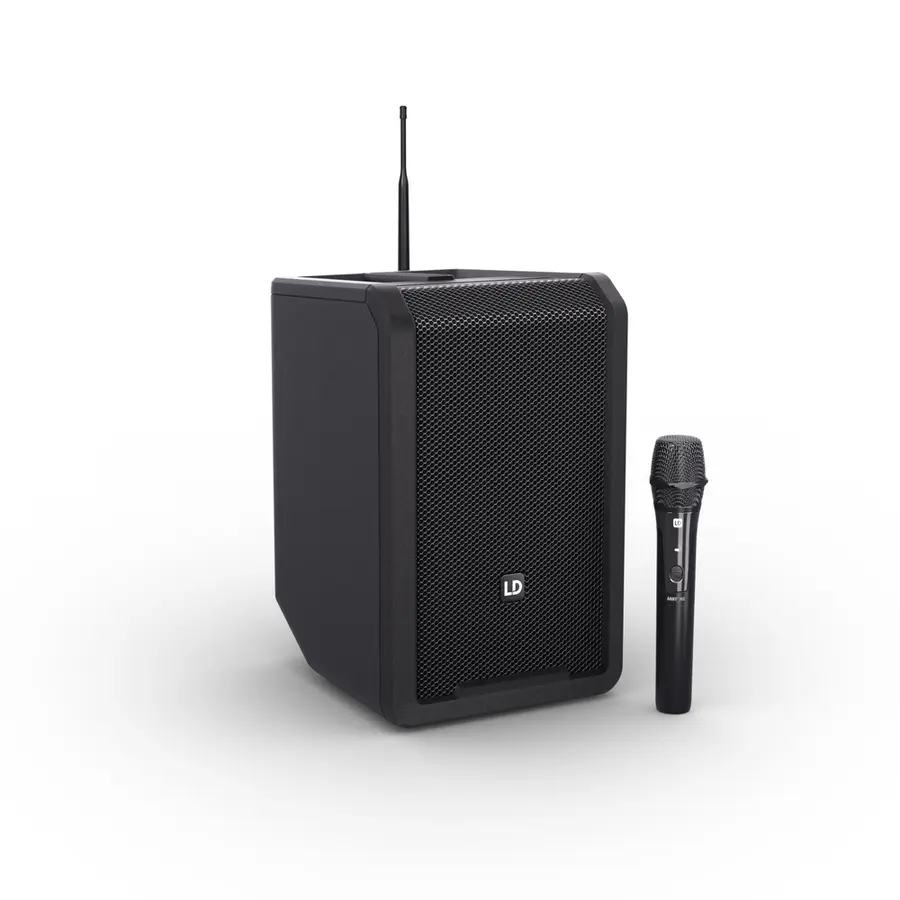 LD Systems ANNY 8 HHD B5 Kompakt-PA Stage Black, med håndholdt mikrofon 