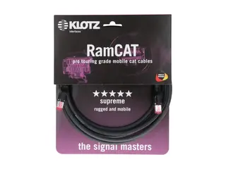 Klotz RamCAT 5 SF/UTP RJ45-RJ45 CAT5e cable Black 1m