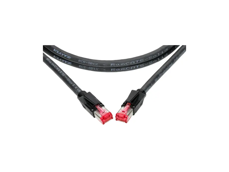 Klotz RamCAT 5 SF/UTP RJ45-RJ45 CAT5e cable Black 1m 